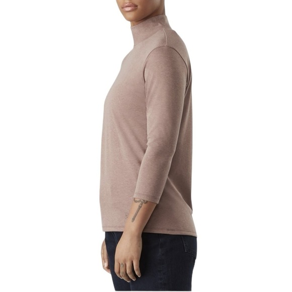 Arc'teryx Lumin Mock Neck Top Jute Heather Light Brown Size Large NWOT - Picture 9 of 11